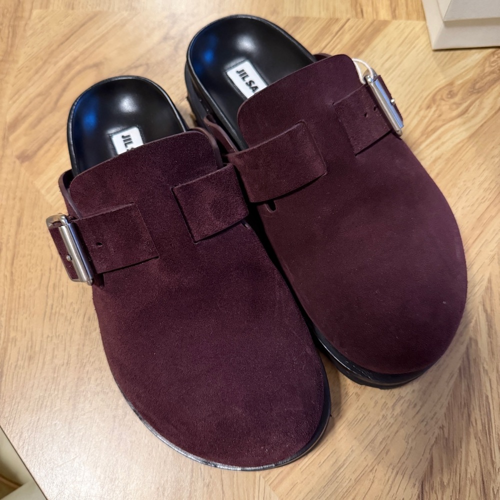 Jil Sander suede clog